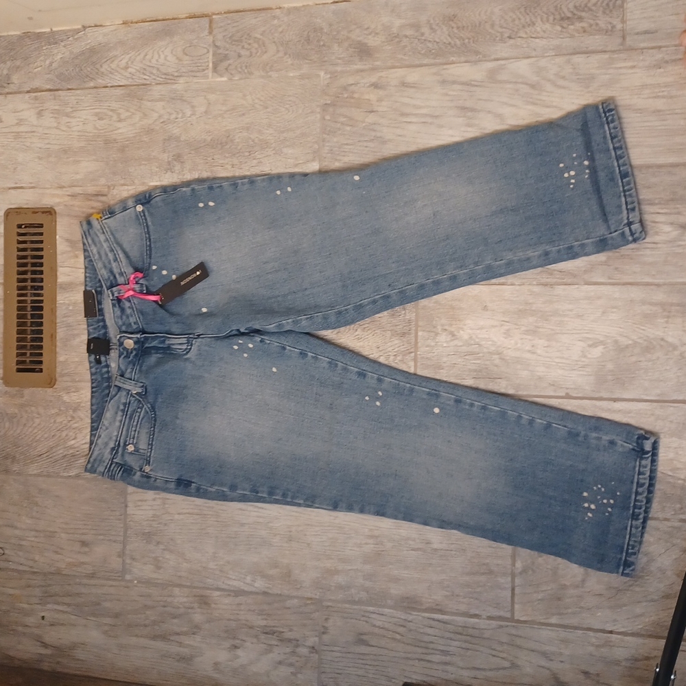 I ❤ Ronson Crop jeans with rhinestones nwt